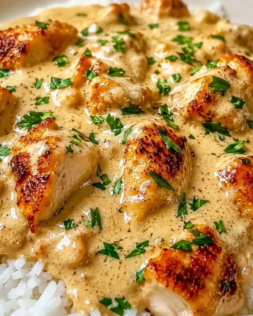 Creamy Smothered Chicken and Rice