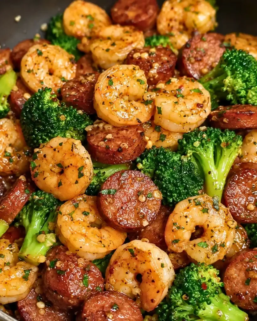 Honey Garlic Shrimp Sausage and Broccoli for Easy Dinner