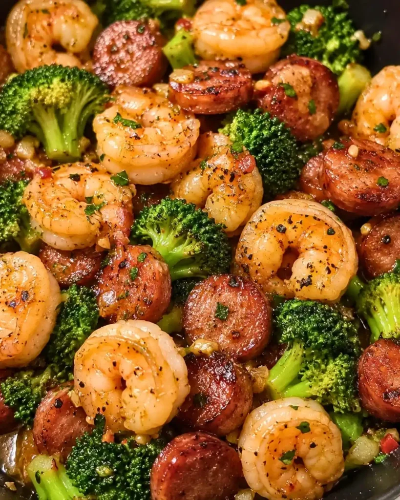 Honey Garlic Shrimp Sausage and Broccoli for Easy Dinner