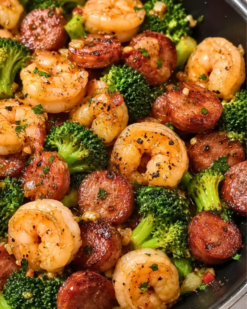 Honey Garlic Shrimp Sausage and Broccoli for Easy Dinner