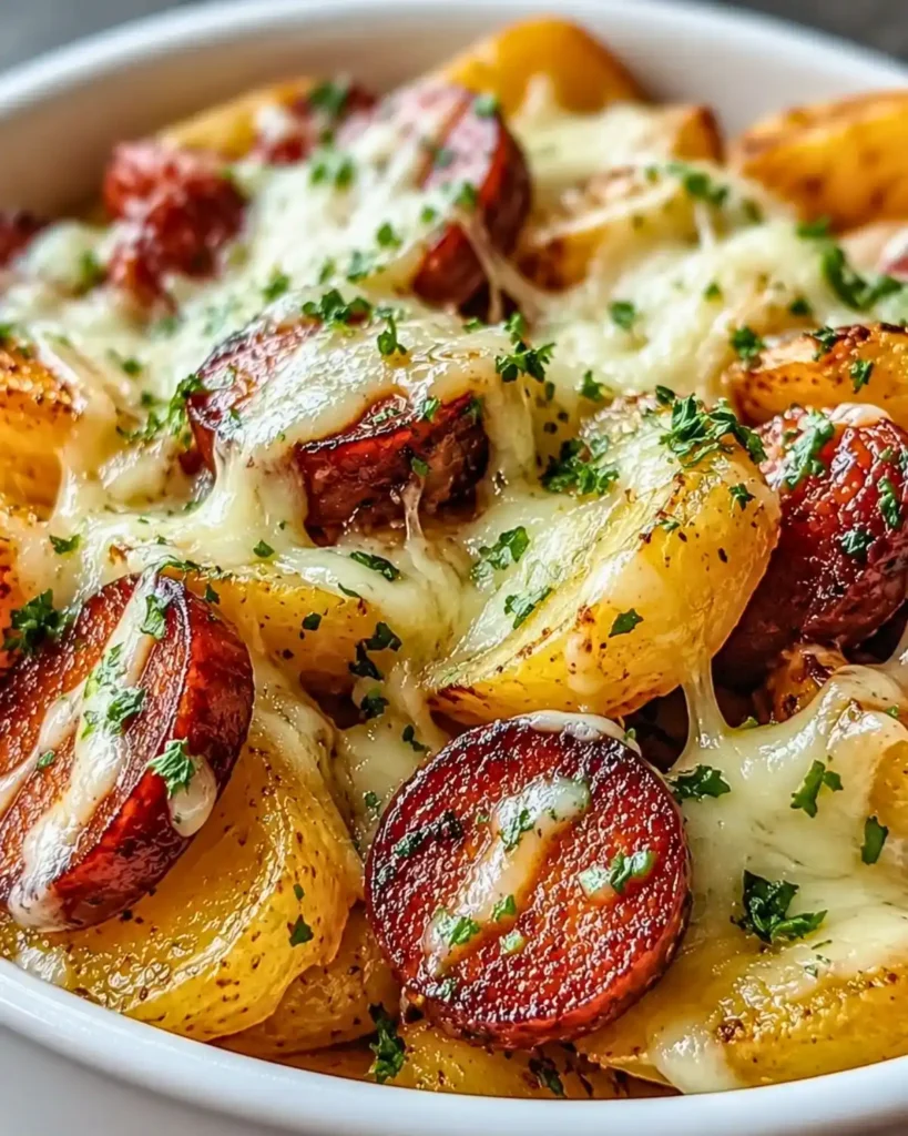 Cheesy Ranch Potatoes and Smoked Sausage