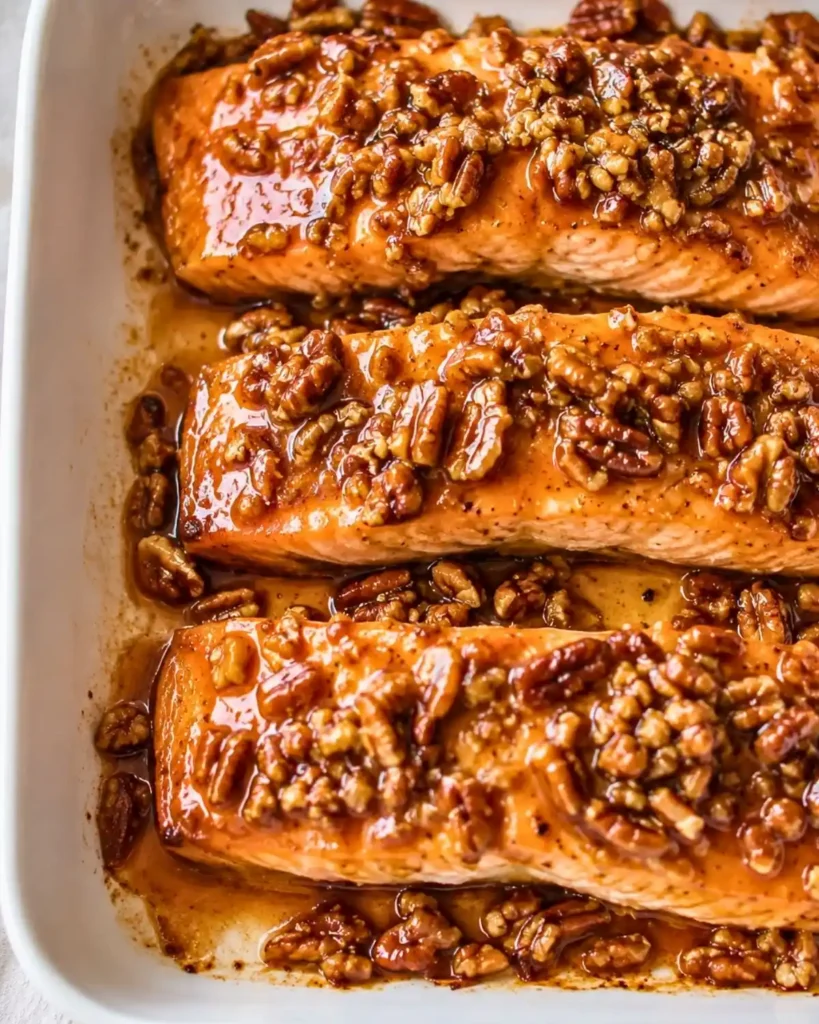 Quick Maple Pecan Glazed Salmon – Easy Healthy Dinner Recipe