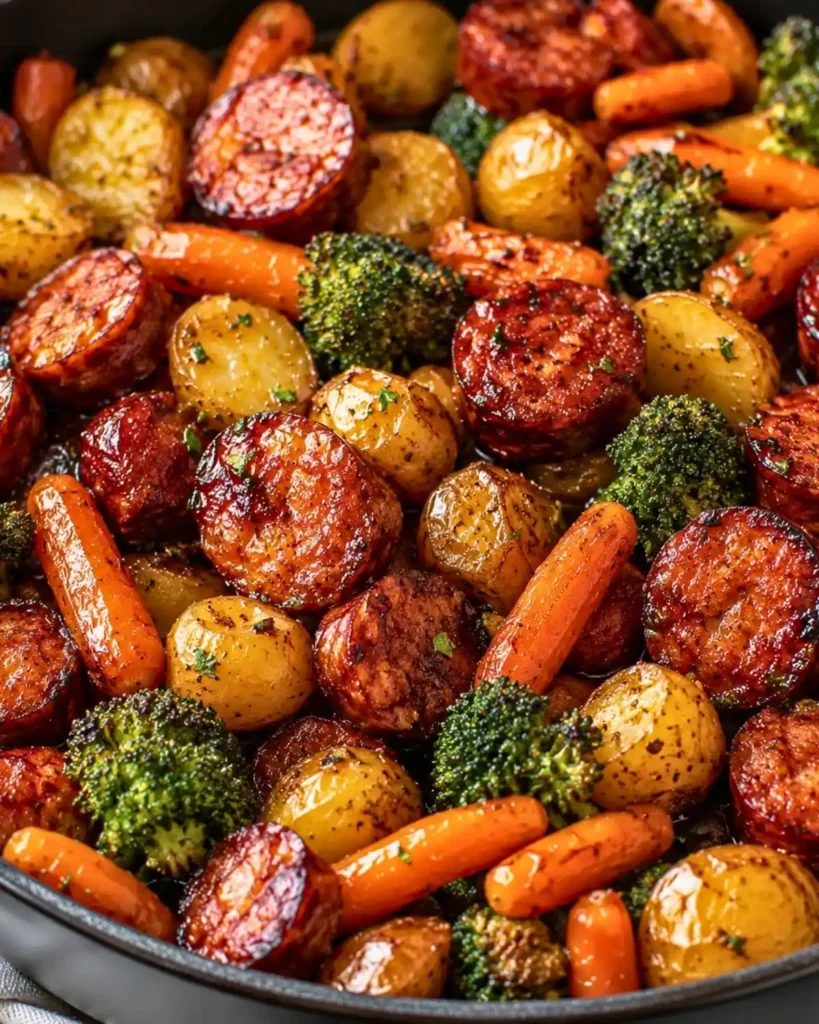 Easy One-Pan Honey Garlic Kielbasa & Veggies – Quick Family Dinner