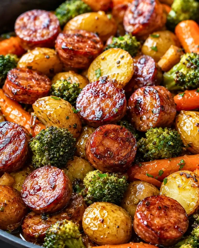 Easy One-Pan Honey Garlic Kielbasa & Veggies – Quick Family Dinner