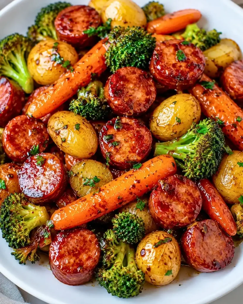 Easy One-Pan Honey Garlic Kielbasa & Veggies – Quick Family Dinner