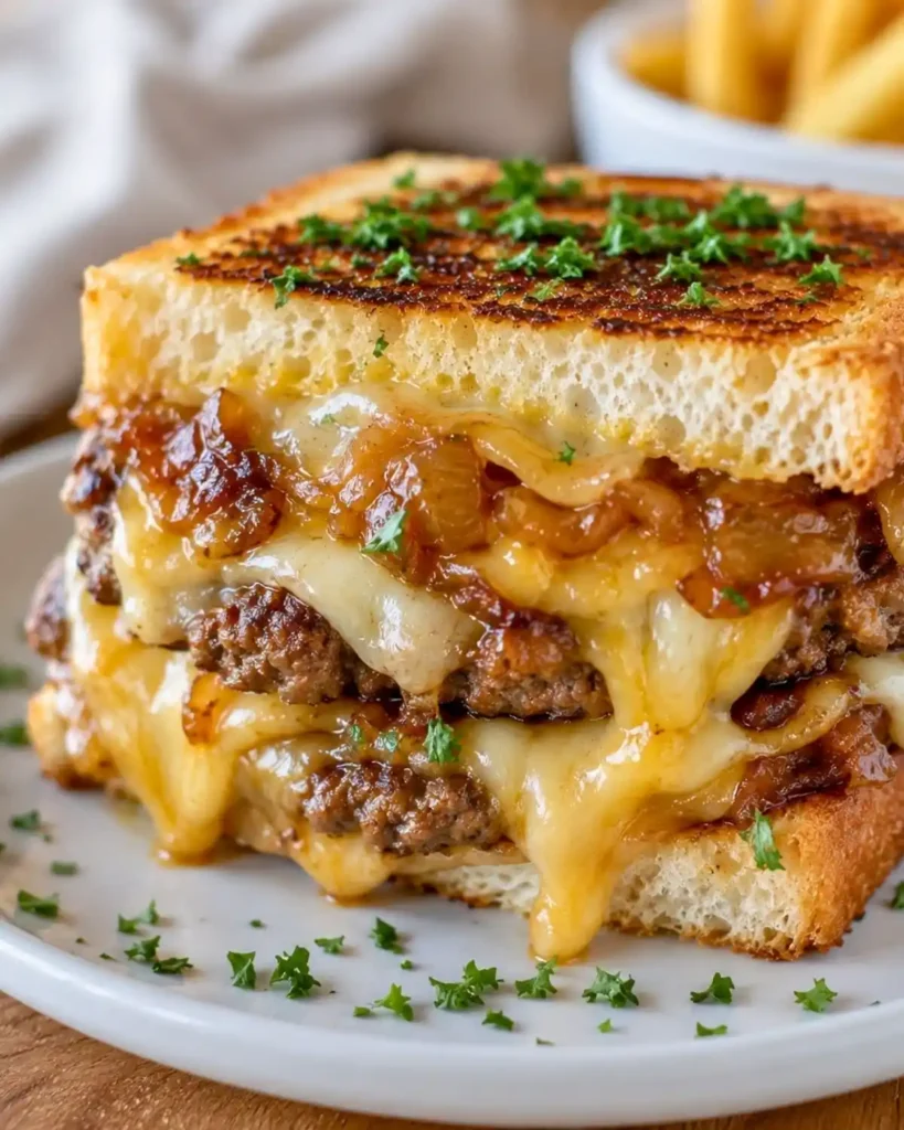 Juicy Grilled Cheese Burger Sandwich – Easy 30-Minute Comfort Food Recipe