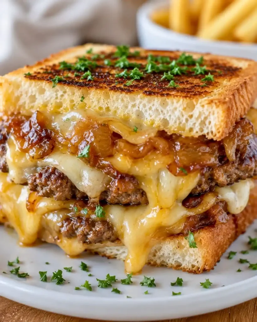 Juicy Grilled Cheese Burger Sandwich – Easy 30-Minute Comfort Food Recipe