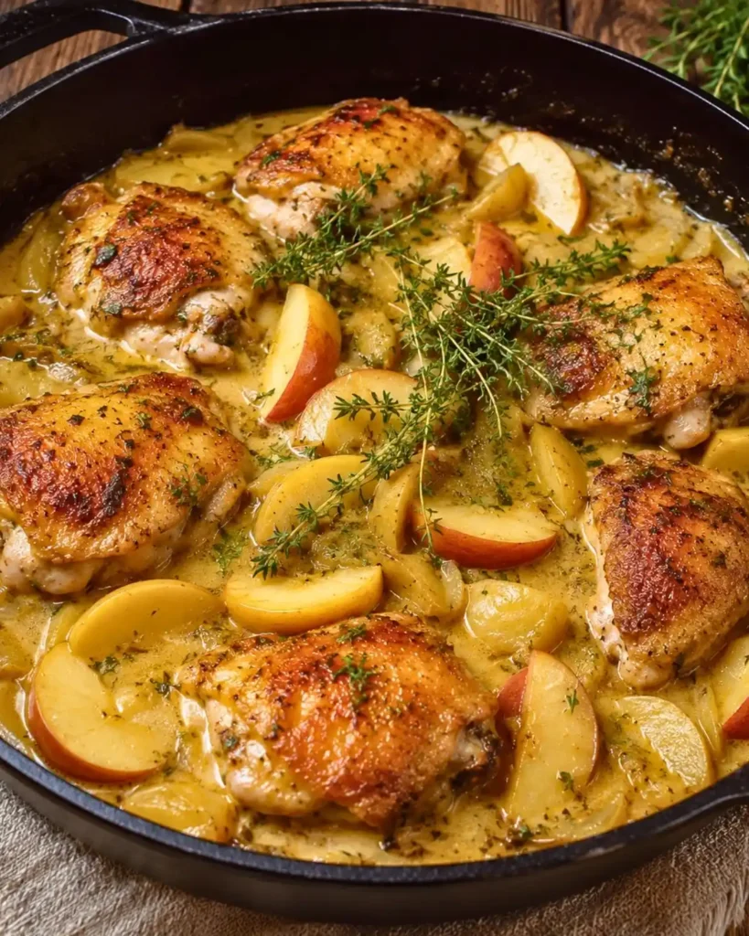 Easy French Apple Cider Chicken (Chicken Normandy)
