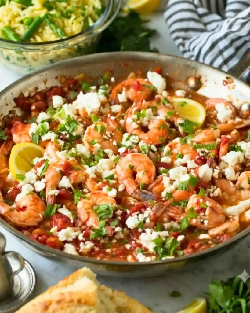Greek Shrimp with Tomatoes and Feta