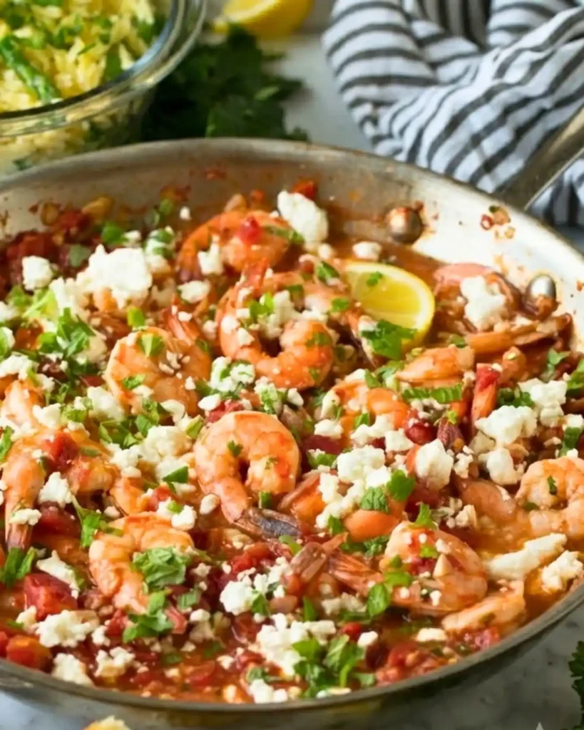 Greek Shrimp with Tomatoes and Feta