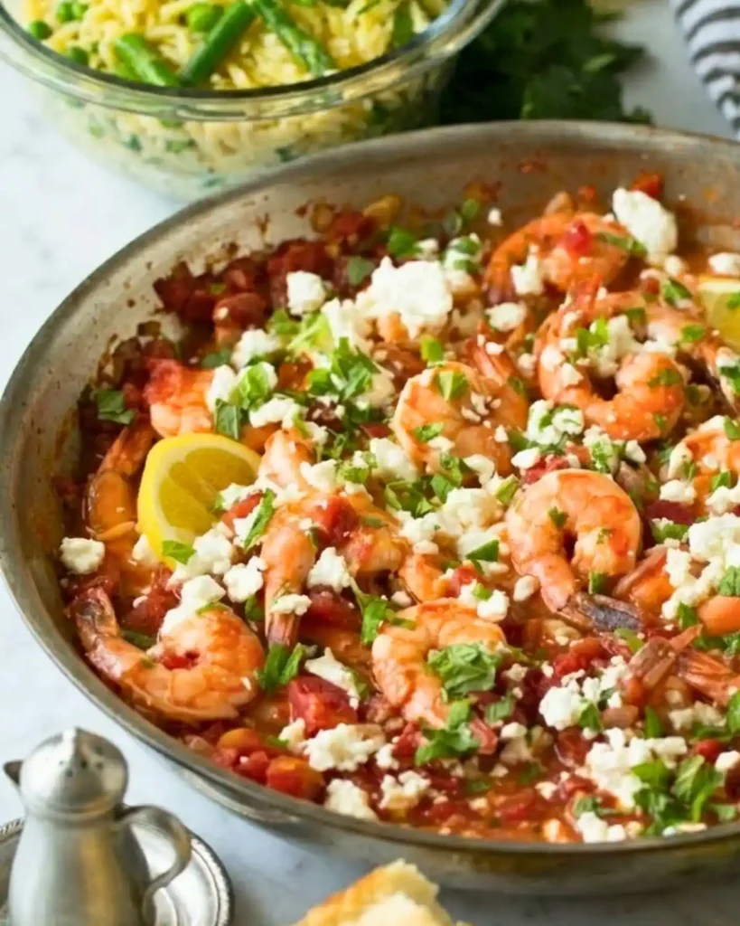 Greek Shrimp with Tomatoes and Feta