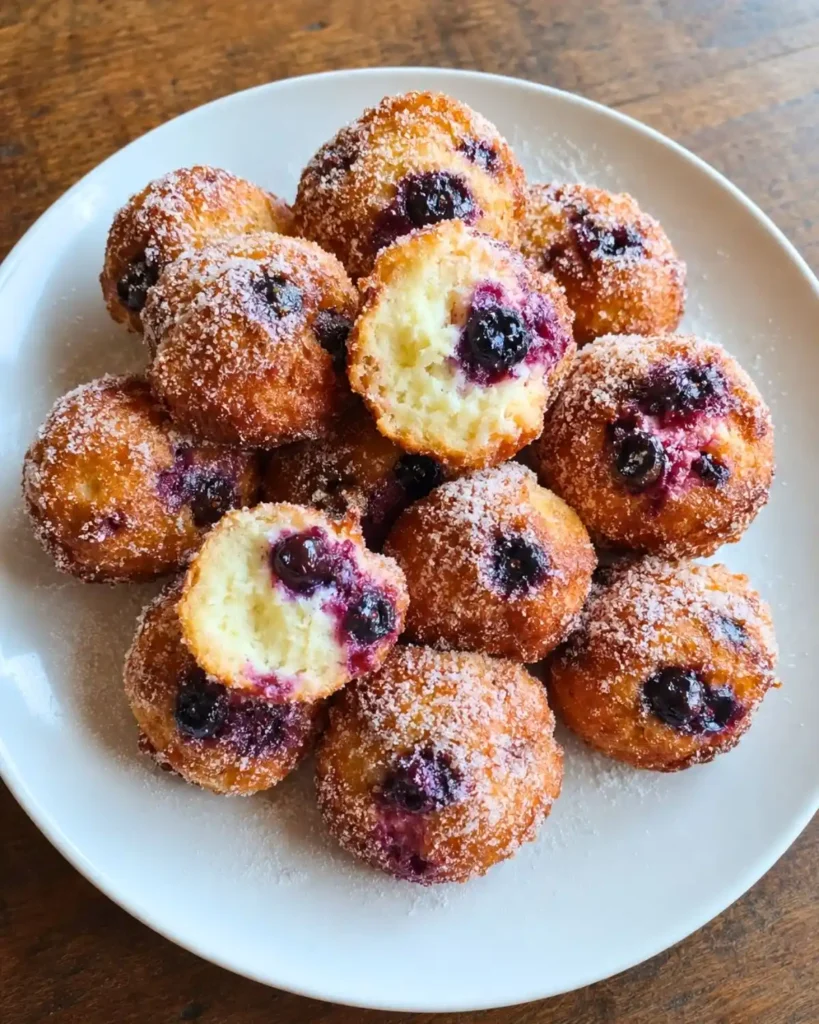 Air Fryer Blueberry Cottage Cheese Donut Holes Recipe