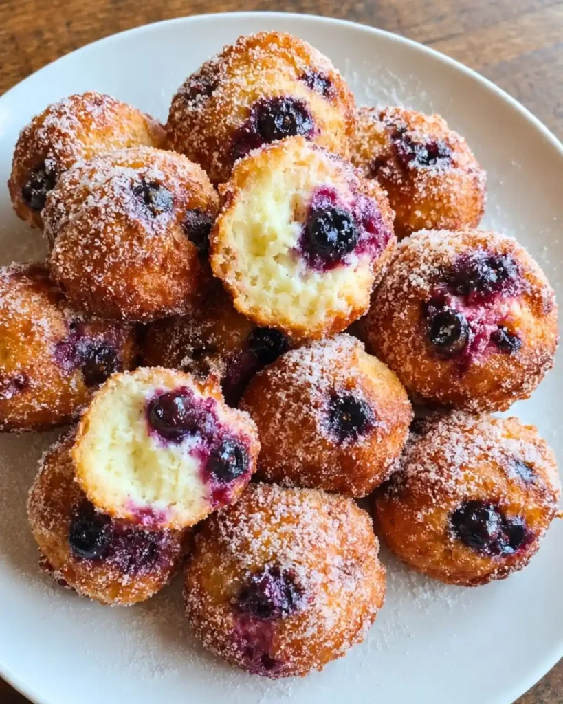 Air Fryer Blueberry Cottage Cheese Donut Holes Recipe