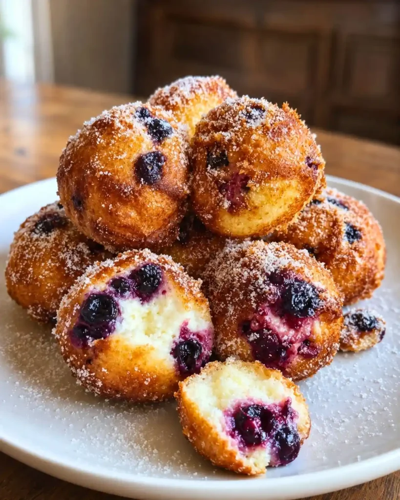 Air Fryer Blueberry Cottage Cheese Donut Holes Recipe