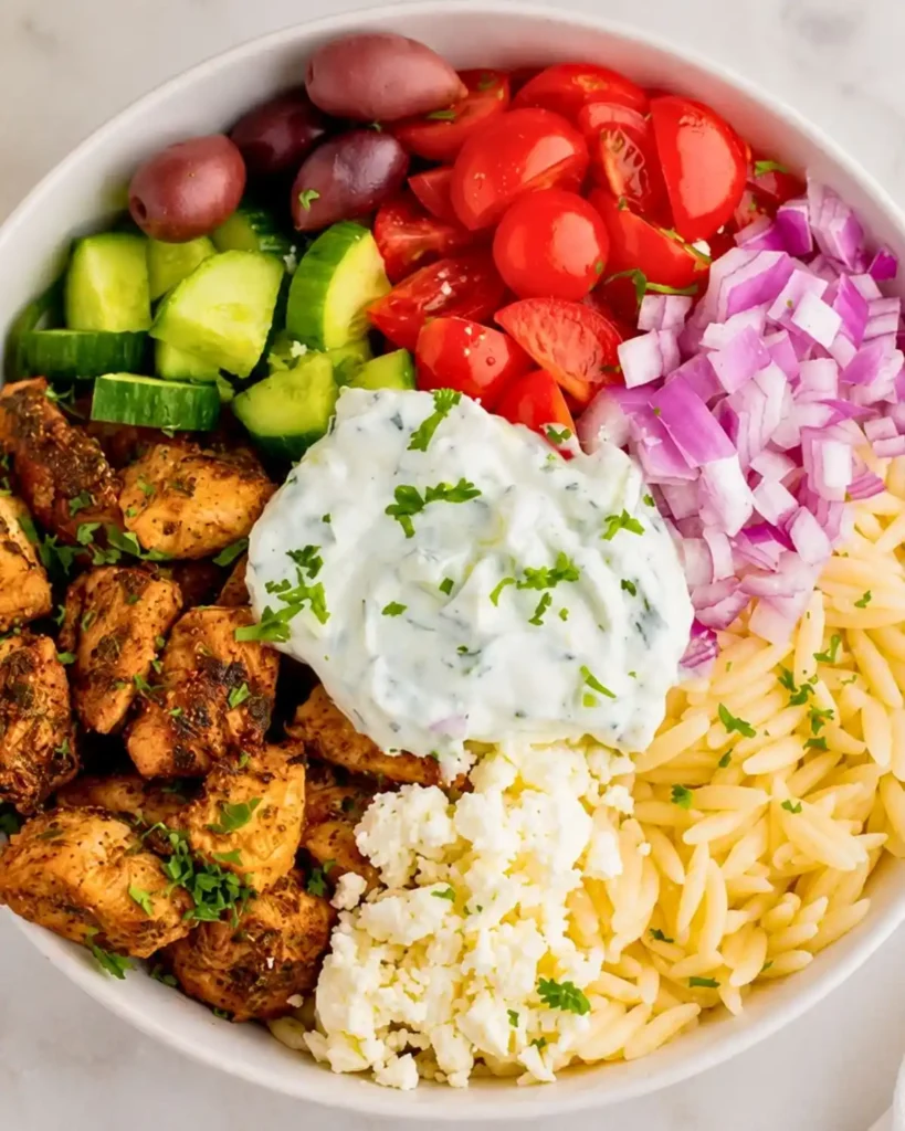 15-Minute Chicken Gyro Bowls for a High Protein Healthy Lunch