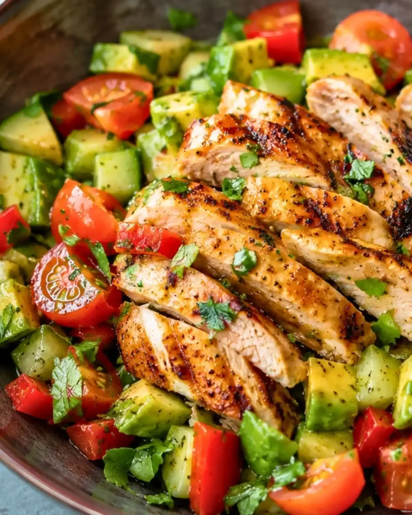 Easy Healthy Avocado Chicken Salad for a High Protein Lunch