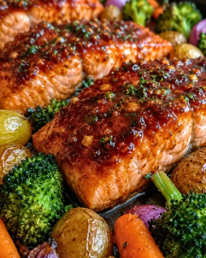 Easy Gochujang Glazed Salmon Sheet Pan Dinner Ready in 30 Minutes