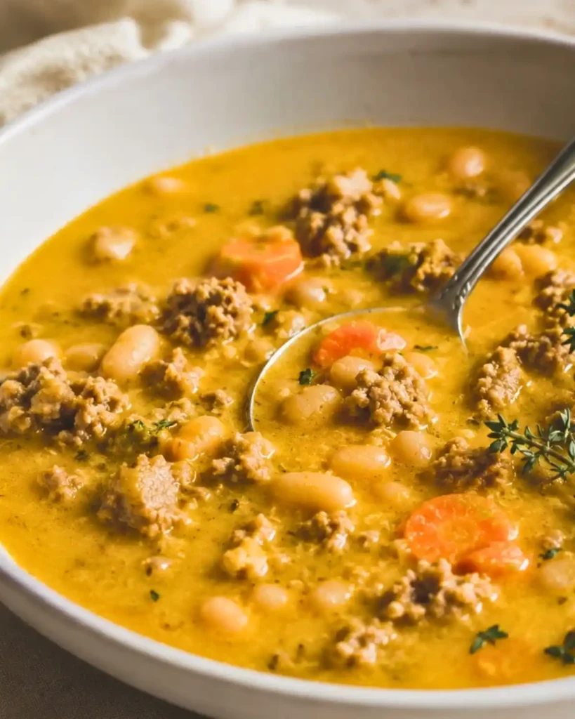 high protein Creamy Turkey Pumpkin Chili