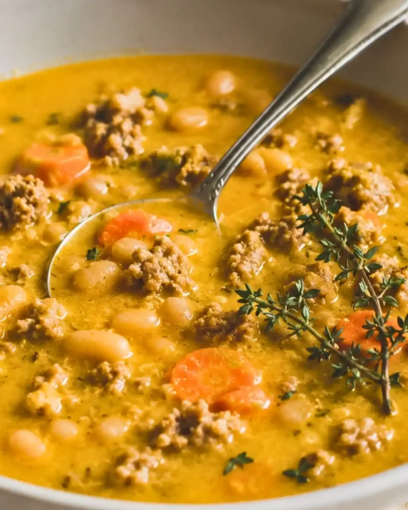high protein Creamy Turkey Pumpkin Chili