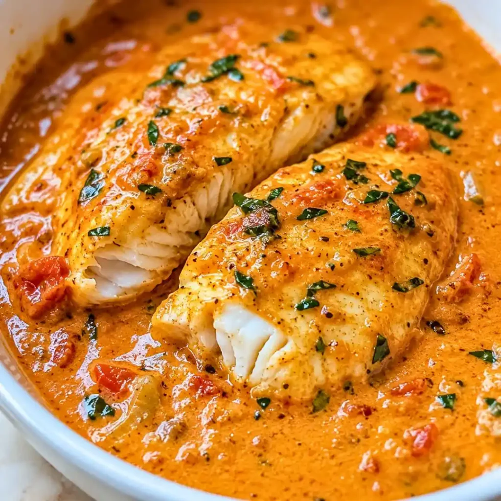 Quick Tilapia in Roasted Pepper Sauce