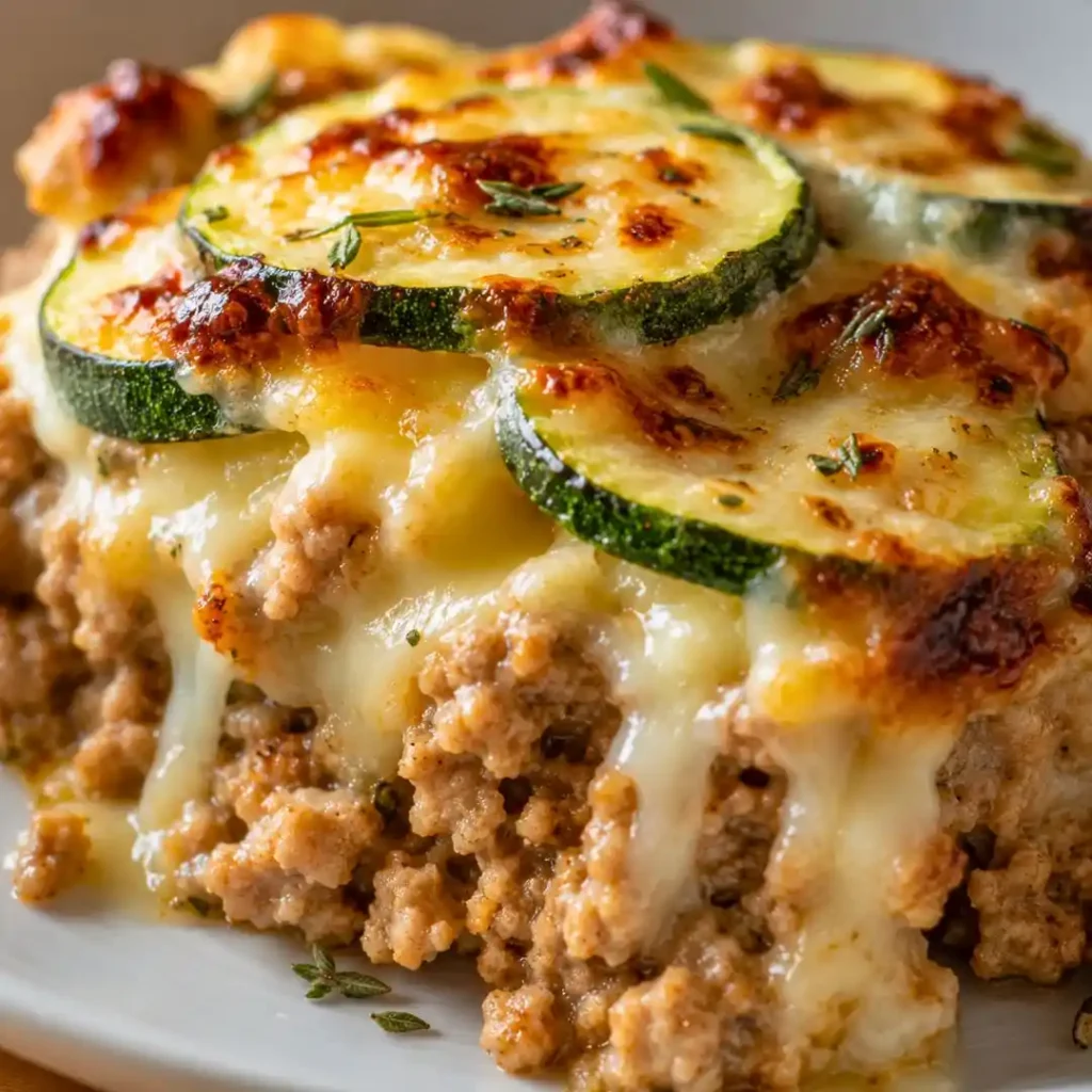 Easy Low Carb Ground Turkey Zucchini Casserole – High Protein Dinner
