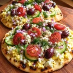 Greek Salad Cottage Cheese Flatbread