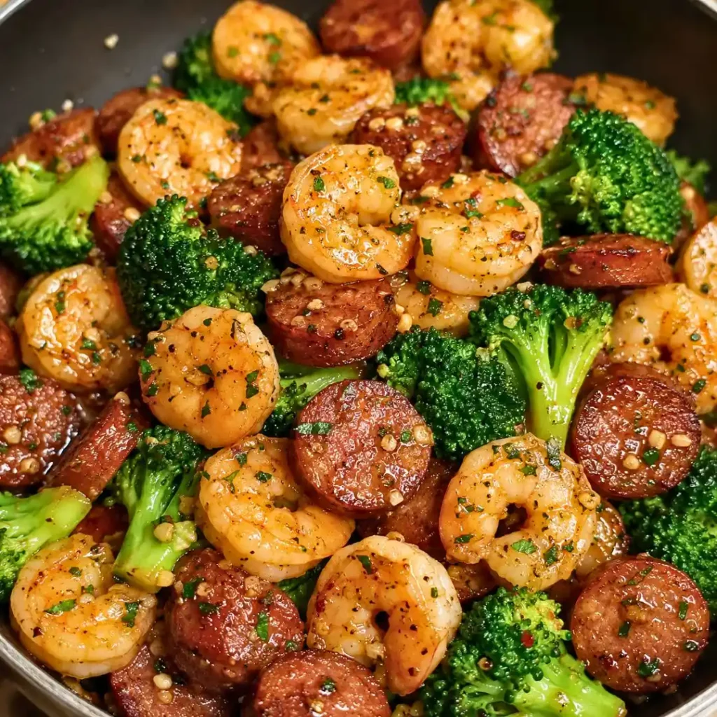 Honey Garlic Shrimp Sausage and Broccoli for Easy Dinner