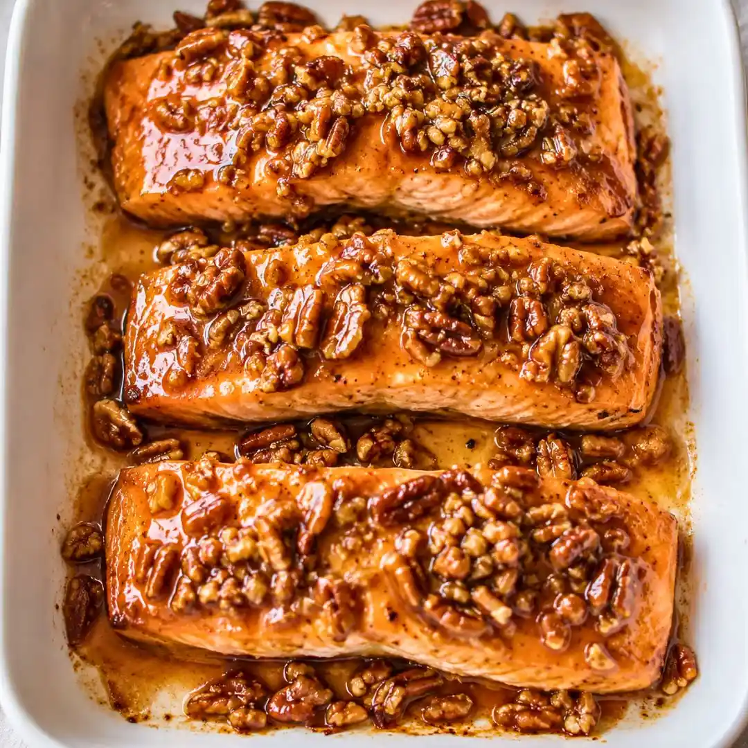 Quick Maple Pecan Glazed Salmon – Easy Healthy Dinner Recipe