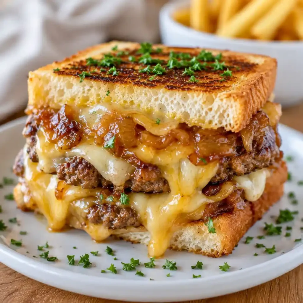 Juicy Grilled Cheese Burger Sandwich – Easy 30-Minute Comfort Food Recipe