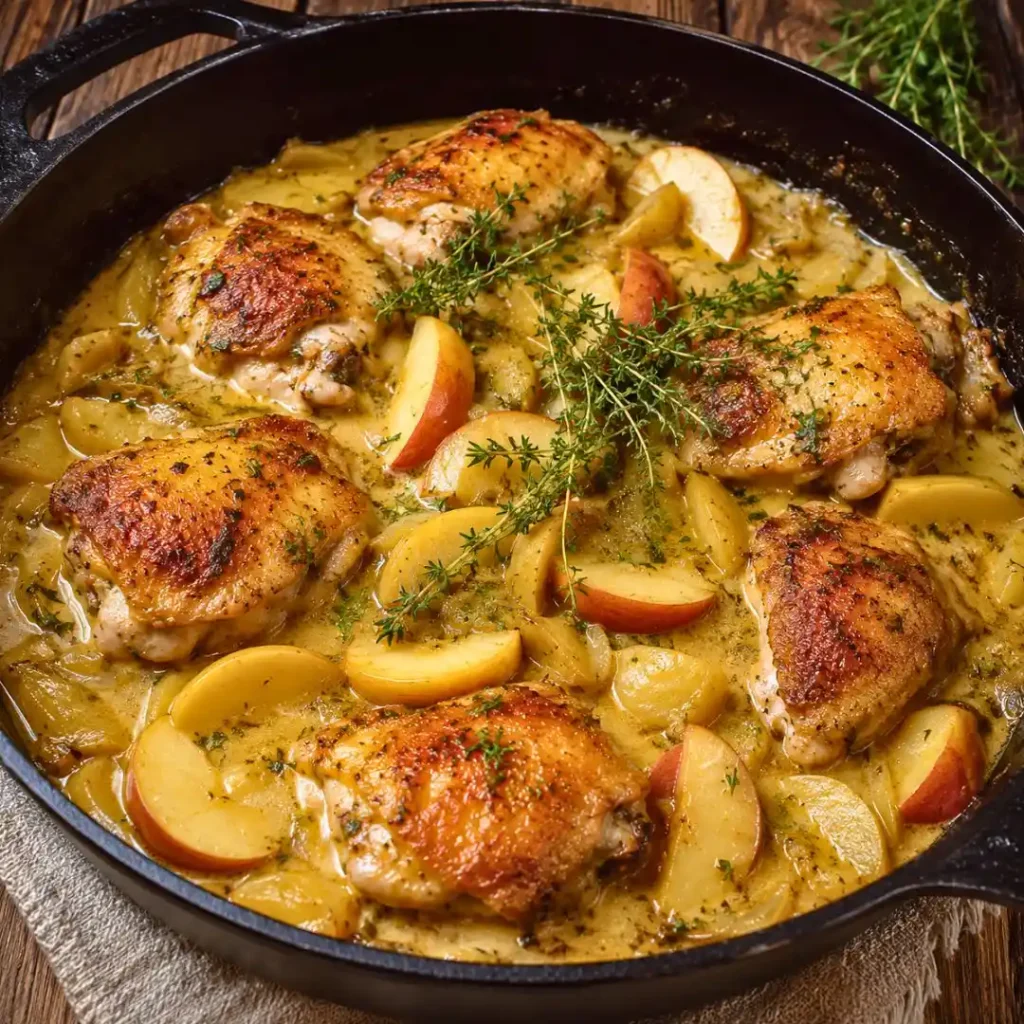 Easy French Apple Cider Chicken (Chicken Normandy)