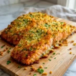 Crispy Parmesan Crusted Baked Salmon