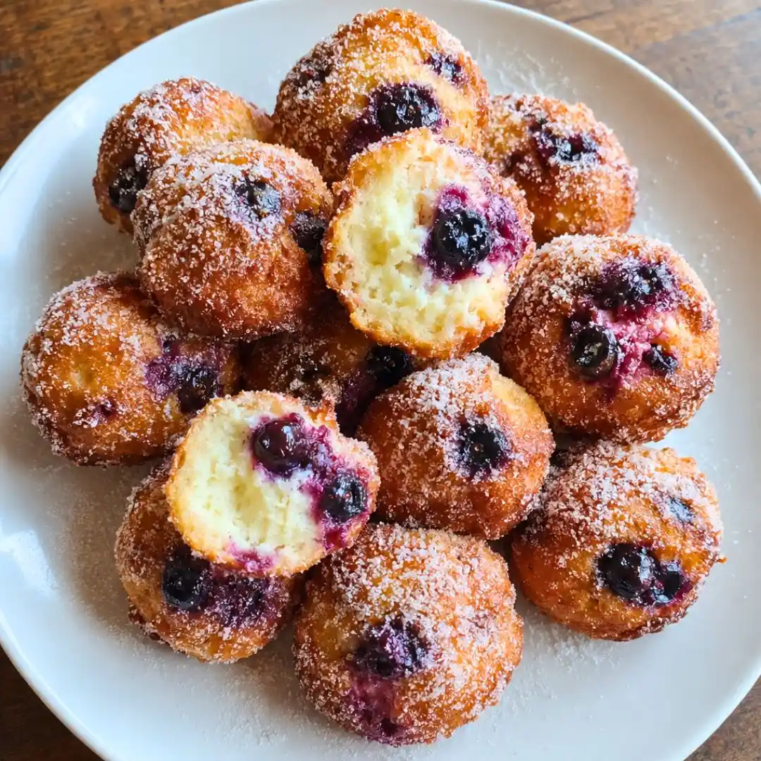 Air Fryer Blueberry Cottage Cheese Donut Holes Recipe