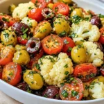 Mediterranean Marinated Cauliflower Salad