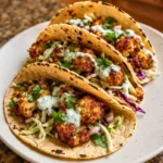 Cauliflower Tacos with Cilantro Lime Crema for healthy dinner