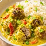 Jerk Meatballs In Coconut Curry Sauce
